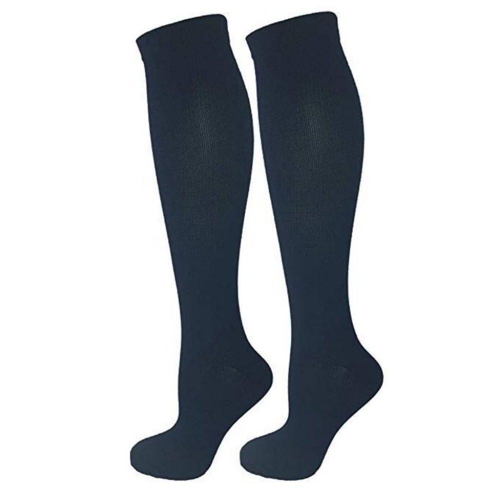 2 Pair Navy Blue Large/X-Large Ladies Compression